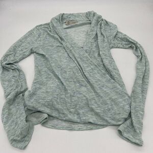 ANTHROPOLOGIE SATURDAY/SUNDAY DRAPED CRISS-CROSS TOP Soft XS Striped Soft